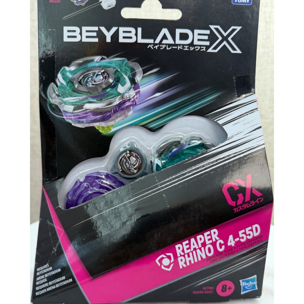 Beyblade X Reaper Rhino C 4-55D Defense Type Starter Pack with Launcher Hasbro